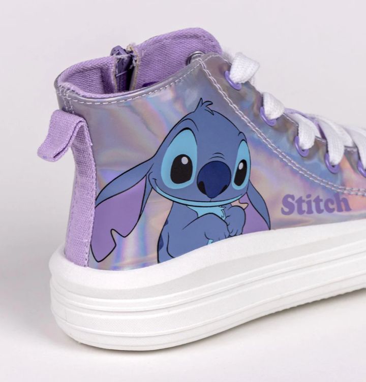 Disney Stitch Chaussures pour Fille, Baskets Montantes Holographiques