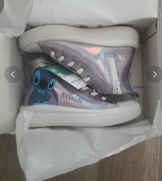 Disney Stitch Chaussures pour Fille, Baskets Montantes Holographiques