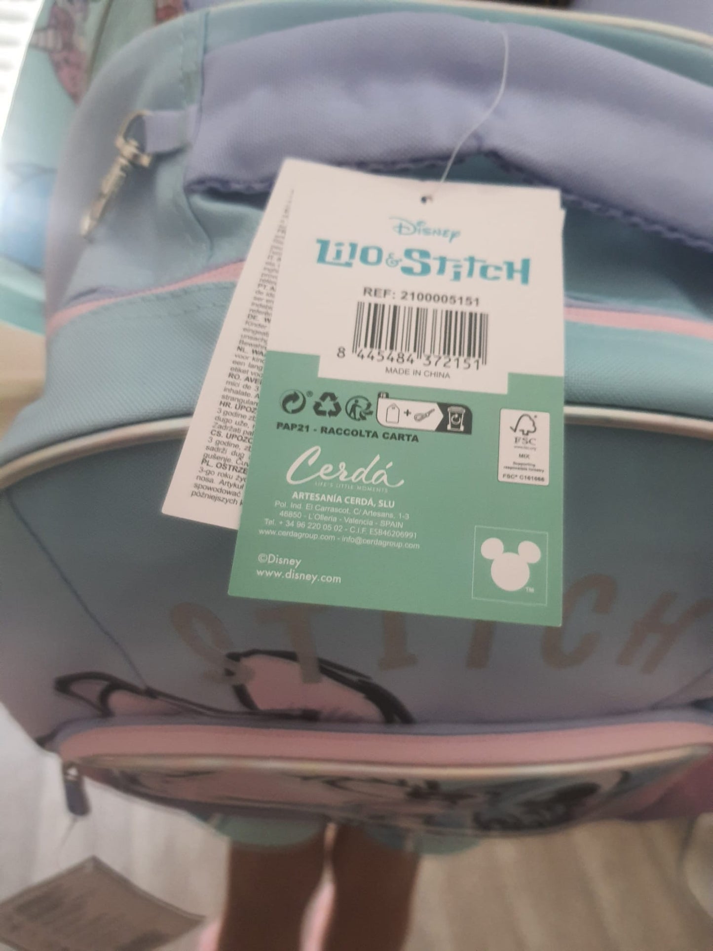 Sac à dos Lilo et Stitch