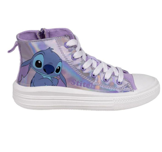 Disney Stitch Chaussures pour Fille, Baskets Montantes Holographiques
