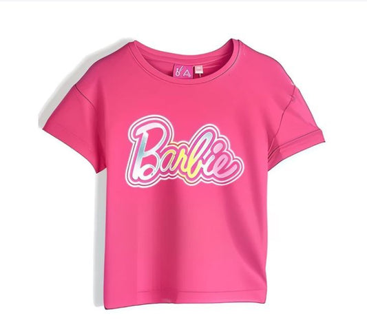 T-shirt manches courtes print Barbie pour fille enfant