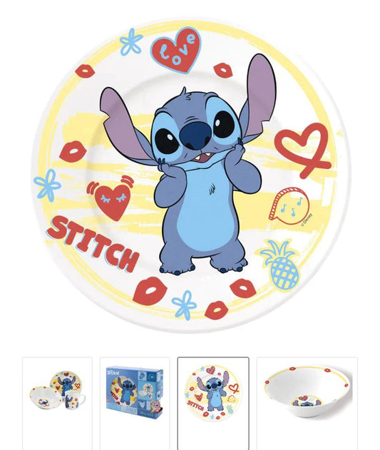 Coffret Dejeuner Ceramique Stitch 3 Pieces