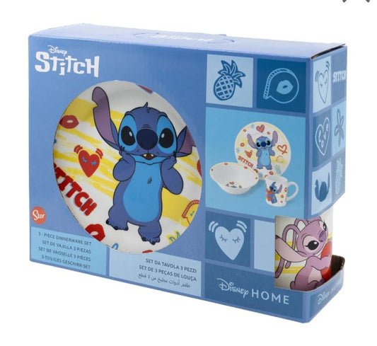 Coffret Dejeuner Ceramique Stitch 3 Pieces
